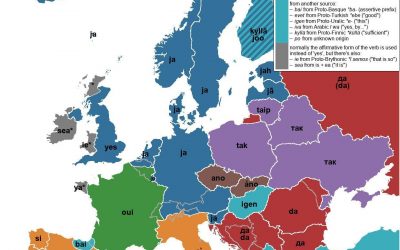 Les llengües d’Europa paraula a paraula (Etymological maps)